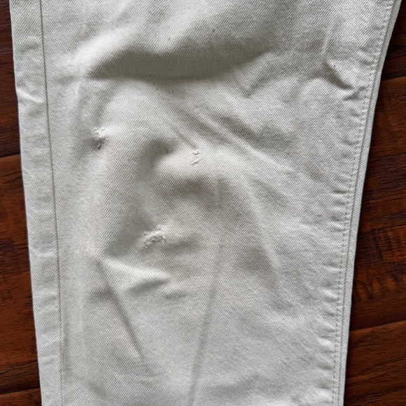 Chimala Japanese Denim w/distress, splatter, and rough hem - fits like size 33 - Picture 3 of 8